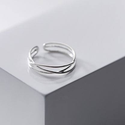 Luxury S925 Silver Geometric Ring