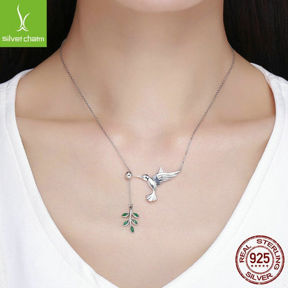 Luxury S925 Silver Hummingbird Necklace