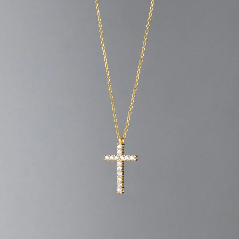 Luxury S925 Silver Cross Necklace