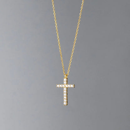 Luxury S925 Silver Cross Necklace