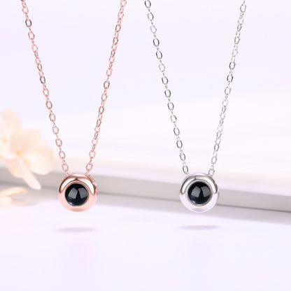 Luxury S925 Rose Gold Projection Necklace