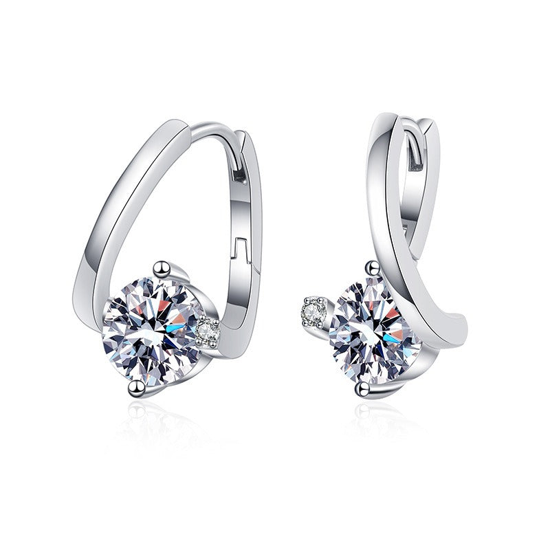 Luxury S925 Moissanite Hoop Earrings