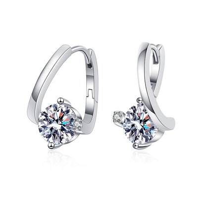 Luxury S925 Moissanite Hoop Earrings