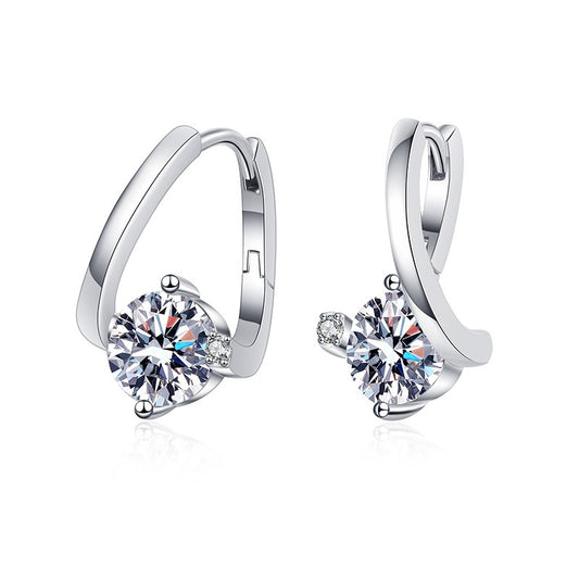 Luxury S925 Moissanite Hoop Earrings