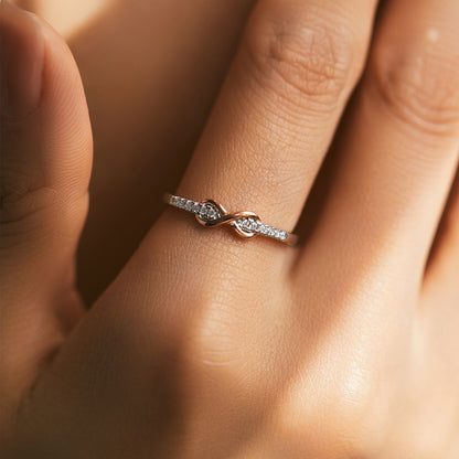Luxury S925 Two-Tone Infinity Ring