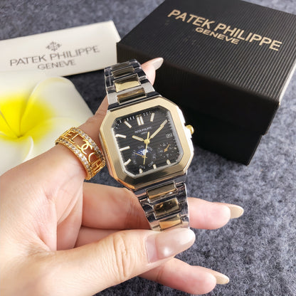 Luxury Two-Tone Square Watch