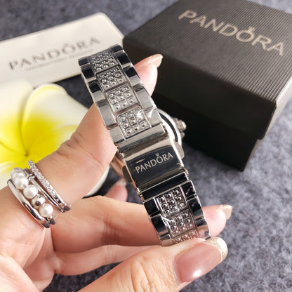 Luxury Silver Crystal Bracelet Watch