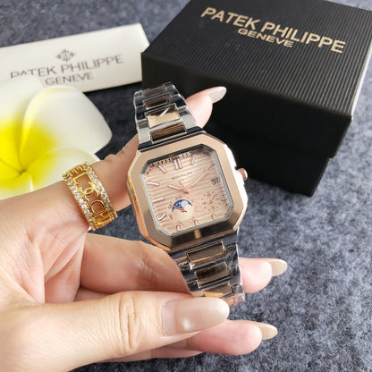 Luxury Two-Tone Square Watch
