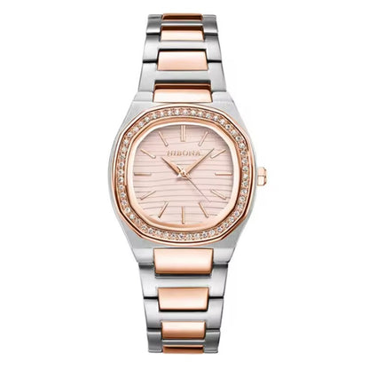 Luxury Two-Tone Crystal Watch