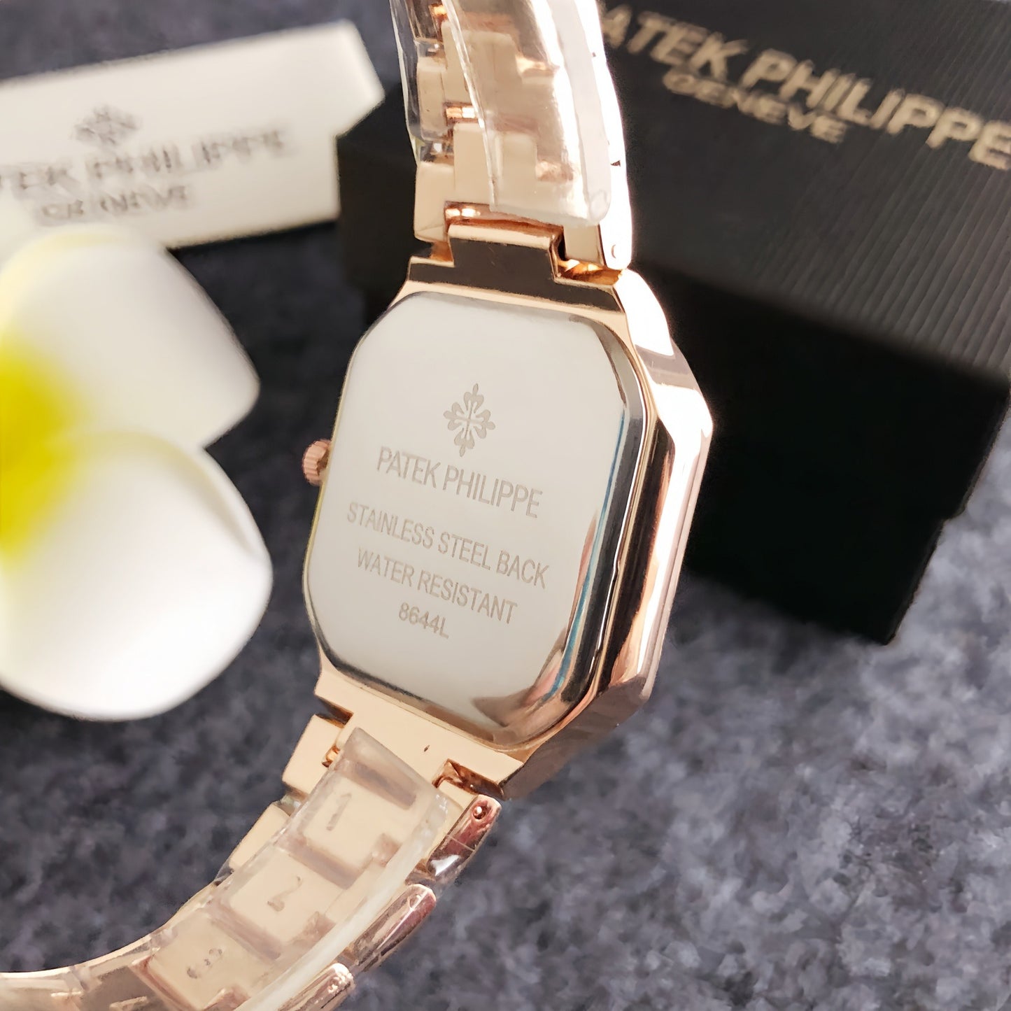 Luxury Two-Tone Square Watch