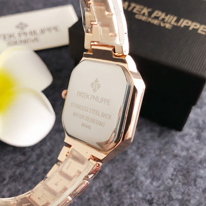 Luxury Two-Tone Square Watch