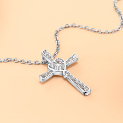 Luxury S925 Silver Cross Necklace