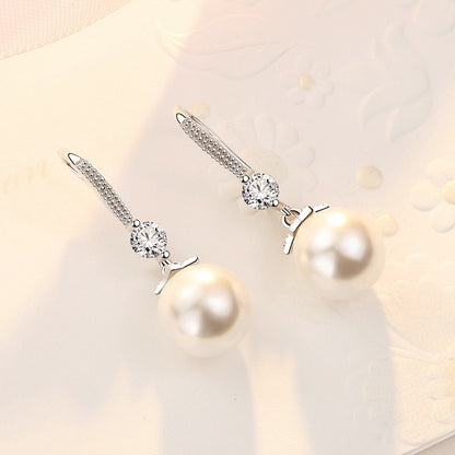 Luxury S925 Pearl Drop Earrings
