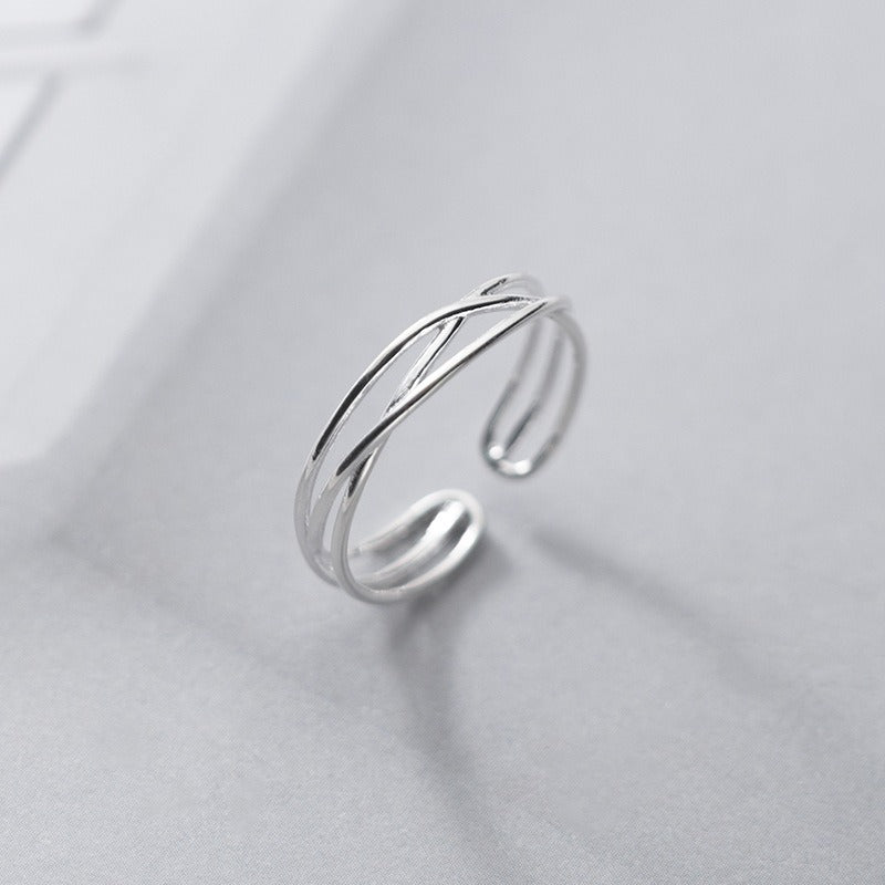 Luxury S925 Silver Geometric Ring
