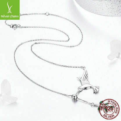 Luxury S925 Silver Hummingbird Necklace