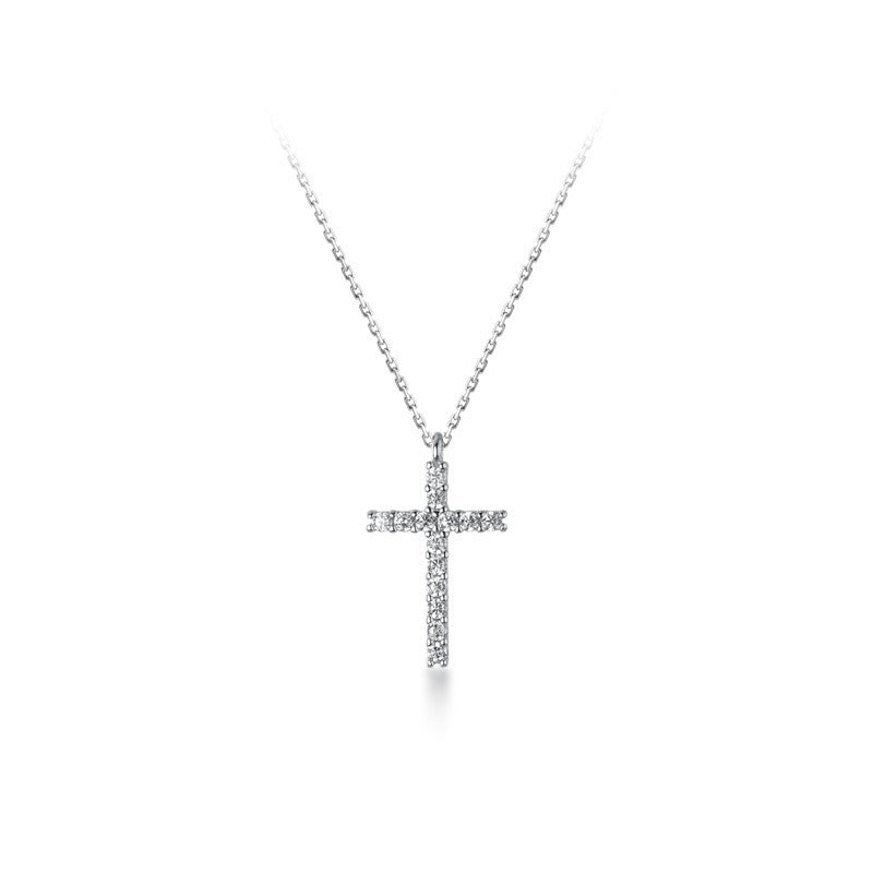 Luxury S925 Silver Cross Necklace