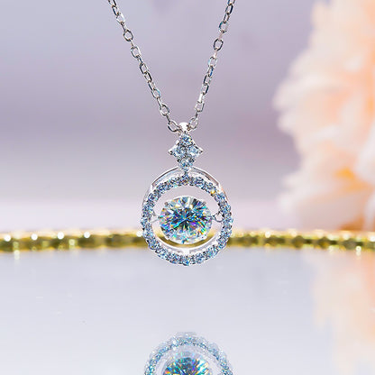 Luxury S925 Moissanite Halo Necklace