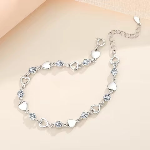 Elegant 925 Silver Bracelet Set