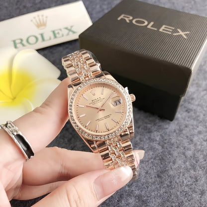 Luxury Silver Crystal Bracelet Watch