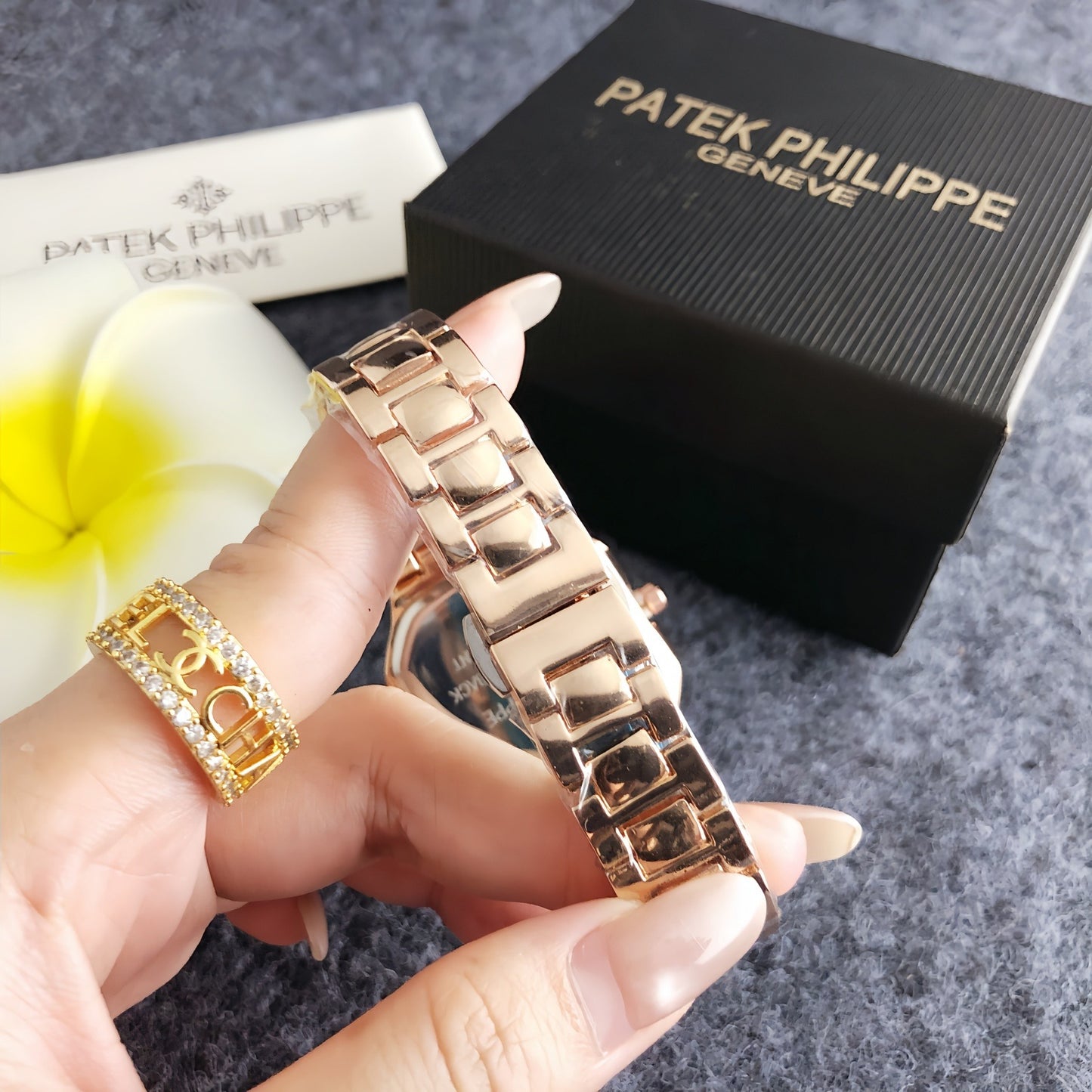 Luxury Two-Tone Square Watch