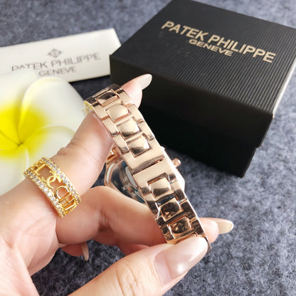 Luxury Two-Tone Square Watch