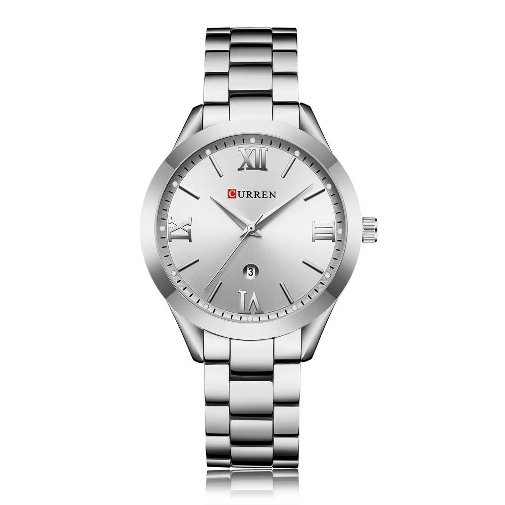 Luxury Silver Geometric Watch