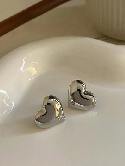Elegant Gold Heart Earrings