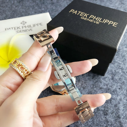 Luxury Two-Tone Square Watch