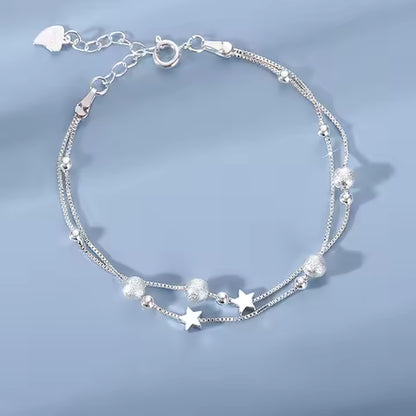Elegant 925 Silver Bracelet Set