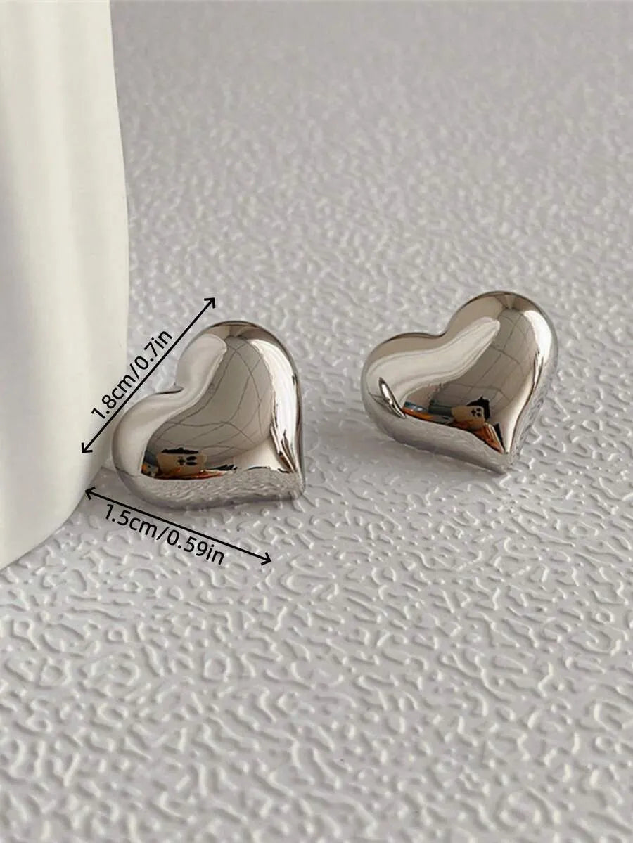 Elegant Gold Heart Earrings