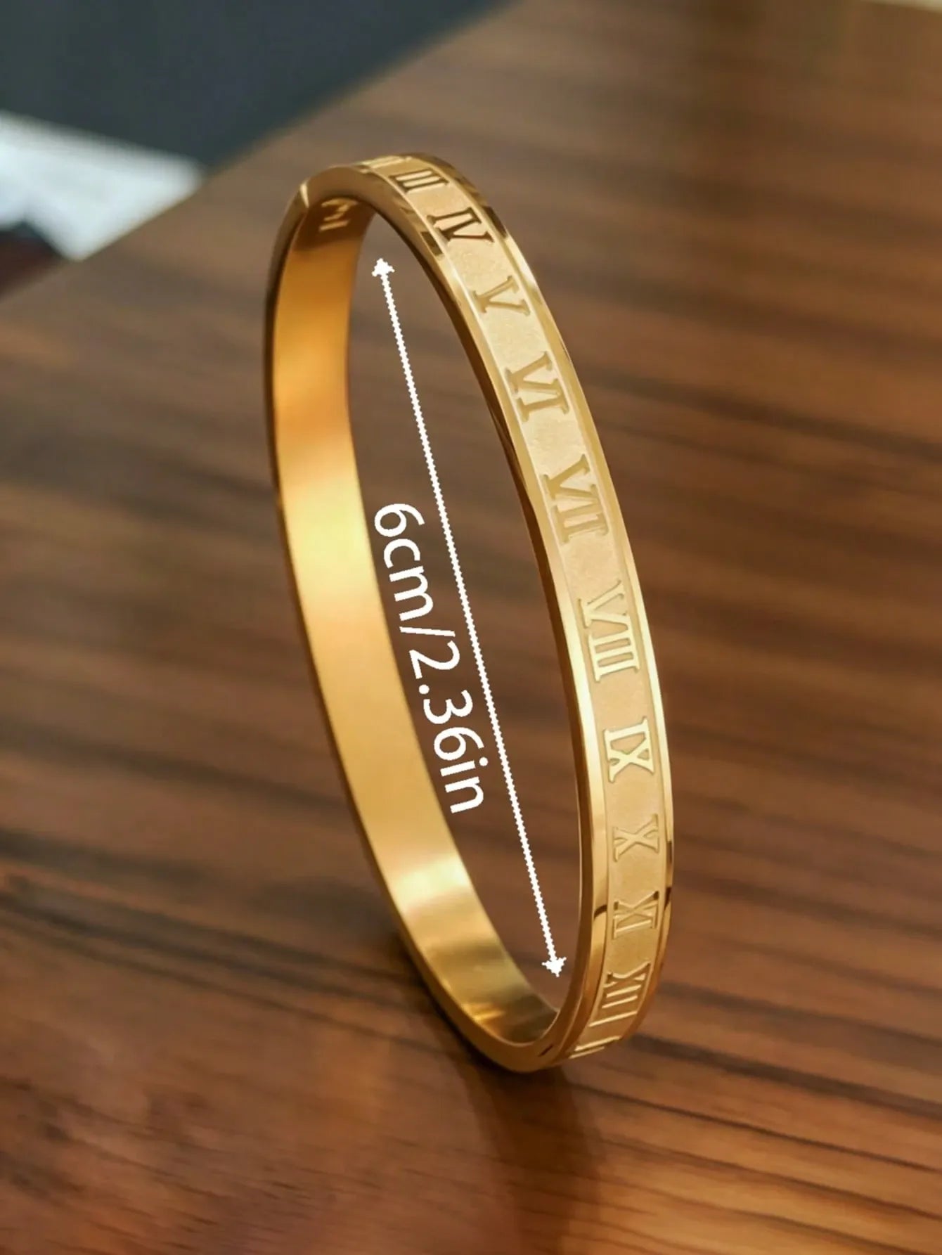 Elegant Gold Roman Bracelet Set - 2 Pieces