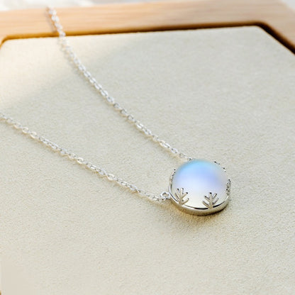 Luxury S925 Aurora Moonstone Necklace