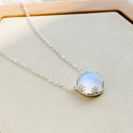 Luxury S925 Aurora Moonstone Necklace