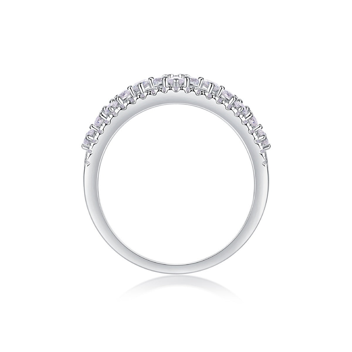 Luxury S925 Silver Moissanite Statement Ring