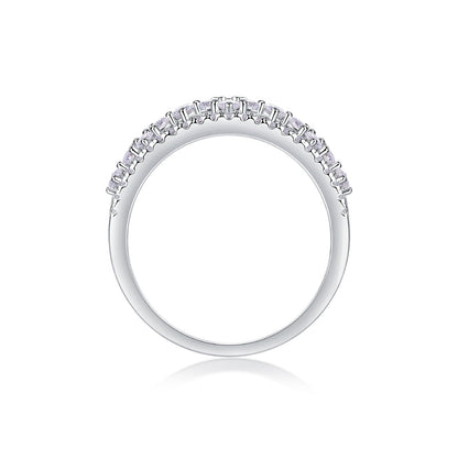 Luxury S925 Silver Moissanite Statement Ring