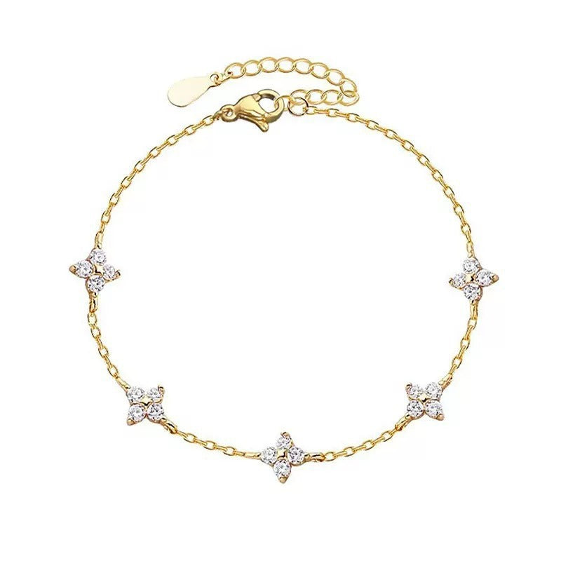 Luxury S925 Clover Zirconia Bracelet