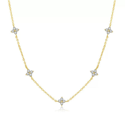 Luxury S925 Clover Zirconia Necklace