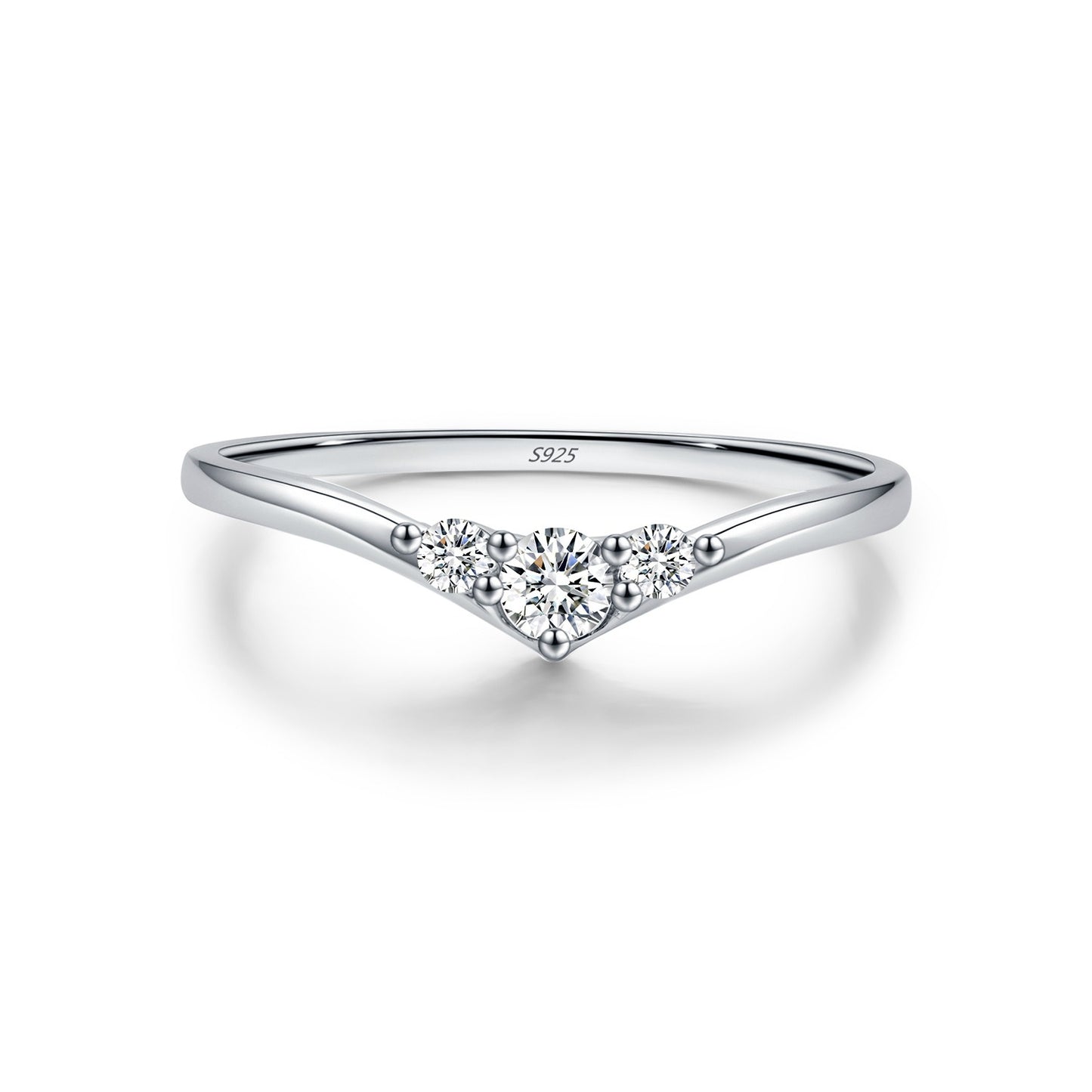Luxury S925 Silver Moissanite Arrow Ring