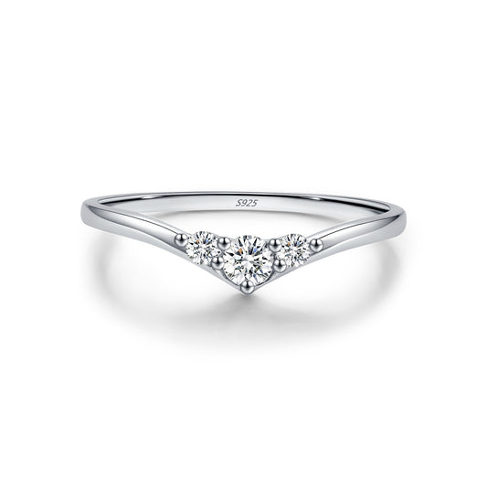 Luxury S925 Silver Moissanite Arrow Ring