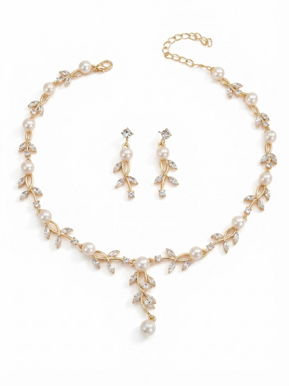 Charm Pearl | Necklace & Earring Set