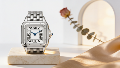 Elegant Silver Roman Watch