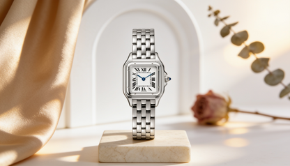 Elegant Silver Roman Watch