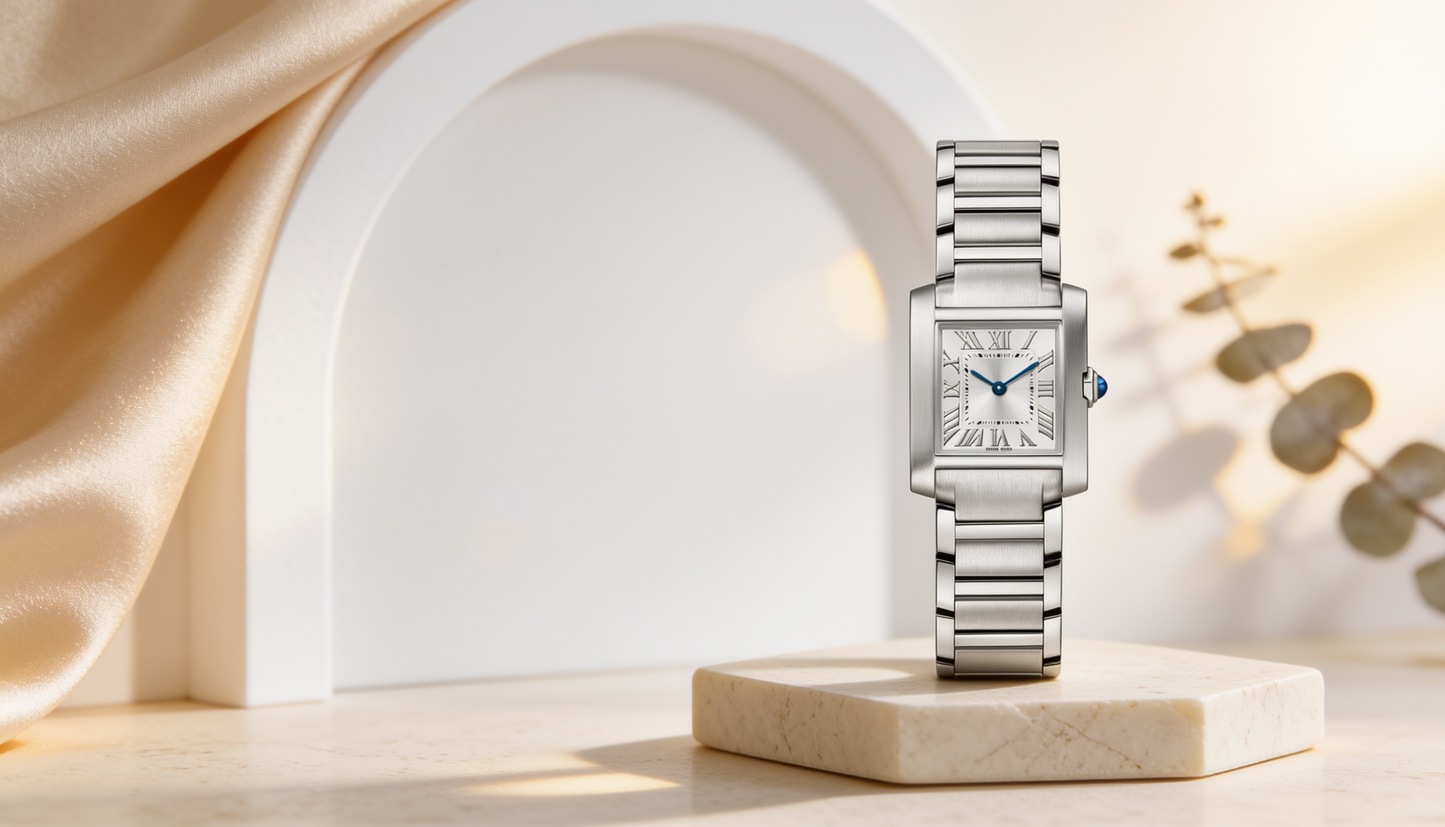 Elegant Silver Roman Bracelet Watch