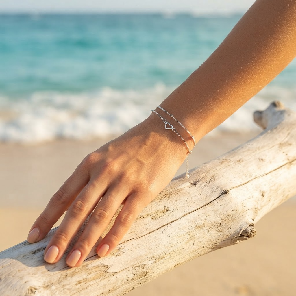 Elegant 925 Silver Bracelet Set