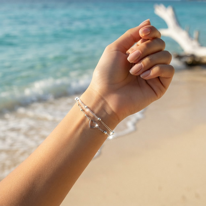 Elegant 925 Silver Bracelet Set
