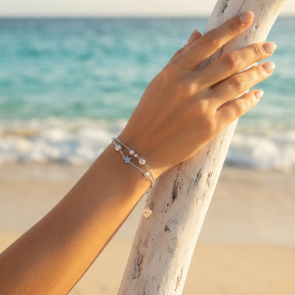 Elegant 925 Silver Bracelet Set