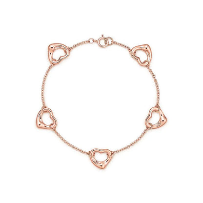 Luxury Rose Gold Heart Bracelet