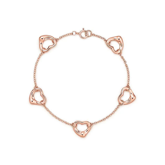 Luxury Rose Gold Heart Bracelet