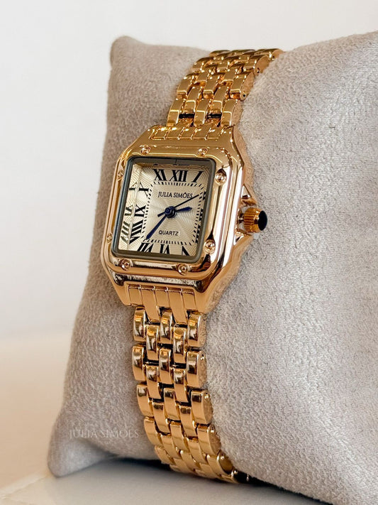 Elegant Gold Square Watch