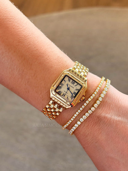 Elegant Gold Square Watch